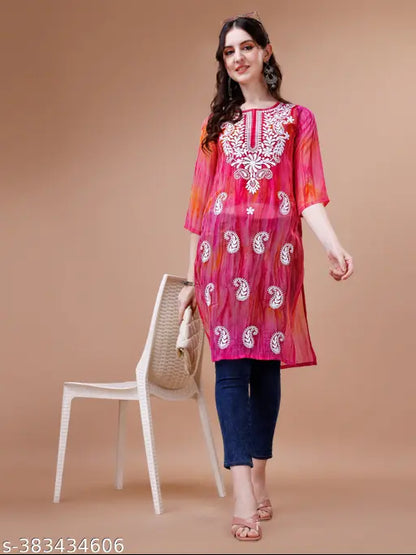 Trending chikankari kurti